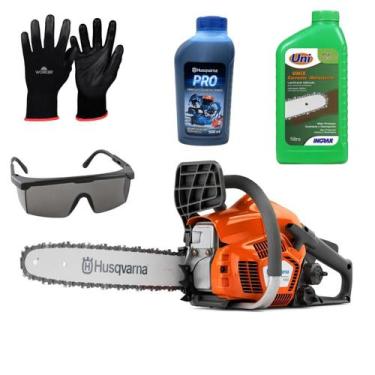 Imagem de Motosserra a Gasolina 120 Husqvarna 35cc + Oleo de Corrente + Oleo Tem