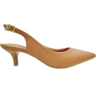 Imagem de Sapato Scarpin Feminino Casual Social Dia a Dia Bico Fino Salto Baixo 