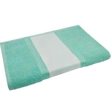 Imagem de Toalha Rosto Linha Luxo Para Sublimação 45X75cm BRUTEXTIL, Verde Água 