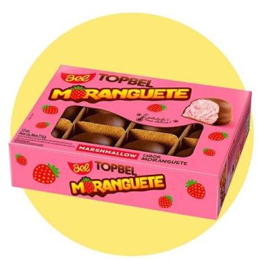 Imagem de Marshmallow Top Bel Moranguete c/ 12 unidades - TopBel 