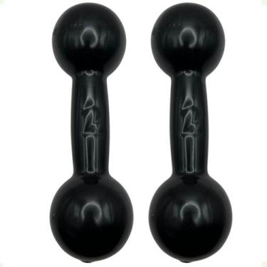 Imagem de Par de Halteres Revestidos 2 Kg - Preto - 2M FITNESS