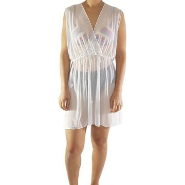Imagem de Saída De Praia / Vestido Em Tule Estampado - Corpo Dourado Moda Praia,