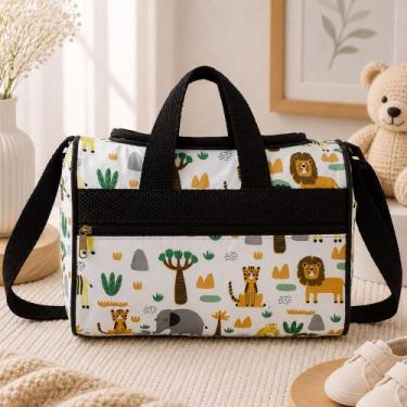 Imagem de Bolsa Maternidade Média Elegante Espaçosa Prática Resistente Cor:Marro