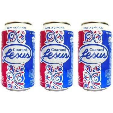 Imagem de Kit 3 Refrigerante Guarana Jesus Zero Sem Açucar Tutti Frutti e Canela