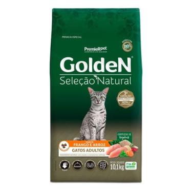 Imagem de Ração Golden Seleção Natural Gatos Adultos sabor Frango e Arroz 10,1 K