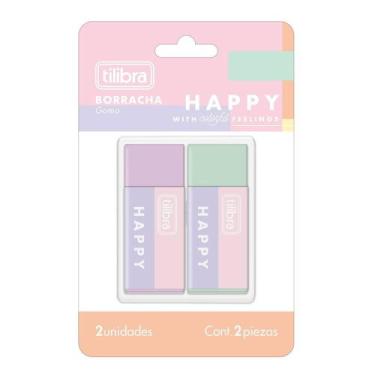 Imagem de Borracha Happy Lilás e Verde - Tilibra