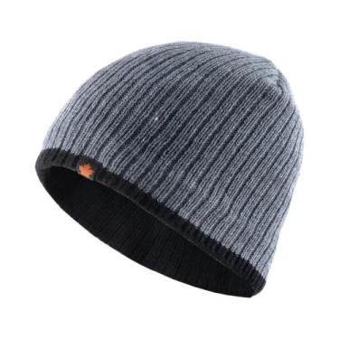 Imagem de Gorro De Lã Tricotado Para Inverno Com Forro De Fleece Duplo E Cor Sól