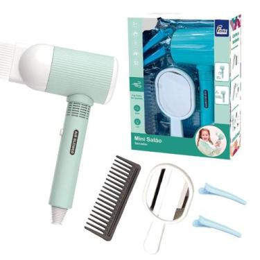 Imagem de Brinquedo Kit Mini Salão Secador + Acessórios Com Luz e Som - FNX059, 