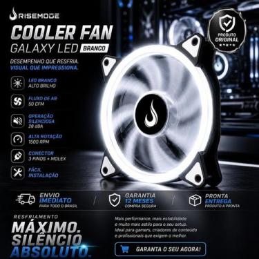 Imagem de Cooler Fan Rise Mode Galaxy LED Branco 120mm RM-FN-01-BW  Silencioso  