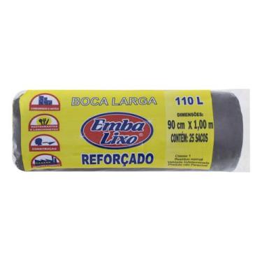 Imagem de Saco Para Lixo Boca Larga 110l Embalixo 25 Unidades