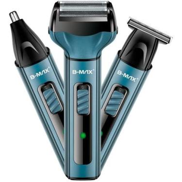 Imagem de Kit Aparador de Pelos Multifuncional 3 EM 1 Sem Fio Bivolt B-MAX BM-C0