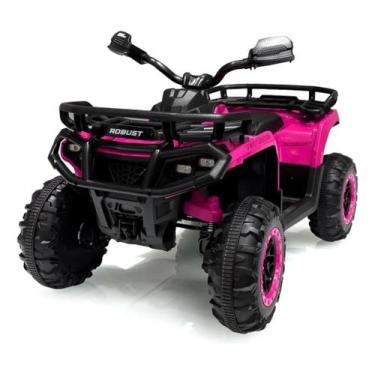 Imagem de Quadriciclo Elétrico Infantil 12v 30kg Controle Remoto Rosa Zippy - Zi