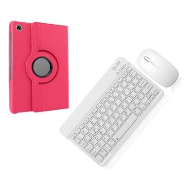 Imagem de Capa Giratória Teclado Mouse Compatível Para Galaxy Tab A8 10.5 X200 -