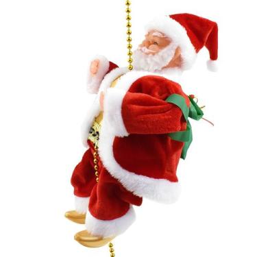 Imagem de Papai Noel de Escalada Musical Elétrico 25cm - Brtech