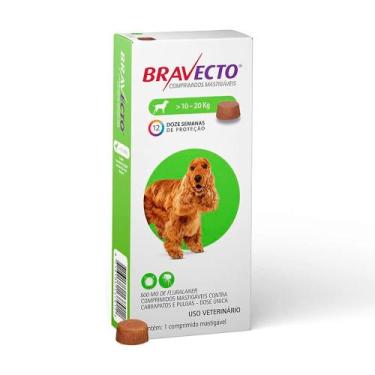 Imagem de Antipulgas Bravecto Cães 10 a 20 kg Comprimido Mastigável 500 mg 1 com
