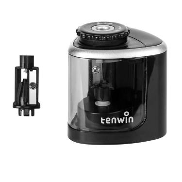 Imagem de Apontador de Mesa OEM para Lápis 6-8MM Estudantes Escritório Kit com 3 Unidades Preto