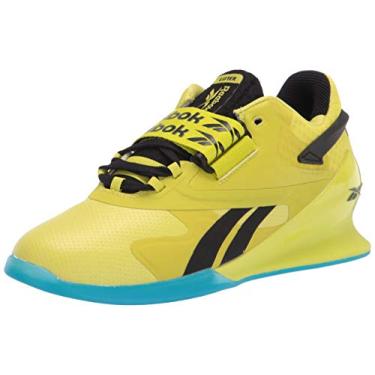 Imagem de Reebok Tênis feminino Legacy Lifter II Cross Trainer, verde-limão/preto/azul-horizonte, 37
