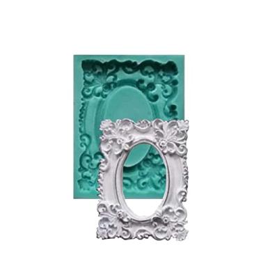 Imagem de Molde De Silicone Porta Retrato Moldura Confeitaria Rb136