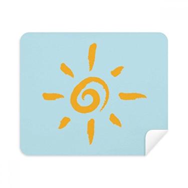 Imagem de Pintura à mão Yellow Sunshine Pano de limpeza Limpador de tela 2 peças Tecido de camurça