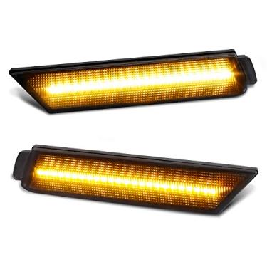 Imagem de Lâmpadas de Marcador Lateral de LED Luzes Frontais de Para-choques Laterais Lâmpadas Refletores Compatível com Camaro Amber 2010 a 2015 - Pacote com 2
