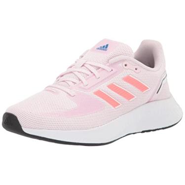 Imagem de adidas Tênis de corrida feminino Runfalcon 2.0, Quase rosa/turbo/branco, 9.5