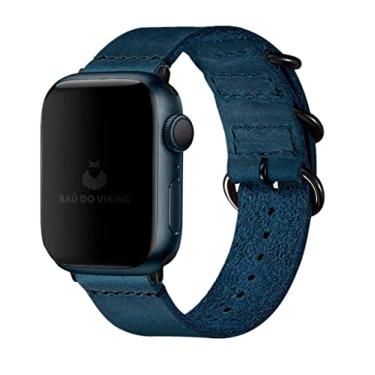 Imagem de Pulseira Couro Aire, compatível com Apple Watch (Azul, 38/40/41)