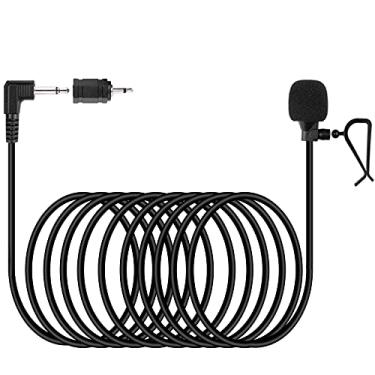 Imagem de weishan Microfone de carro de 3,5 mm, substituição de microfone de montagem externa de 4,9 m para Boss JVC Sony Pioneer Unidade de cabeça de veículo habilitada para rádio estéreo CD GPS DVD com
