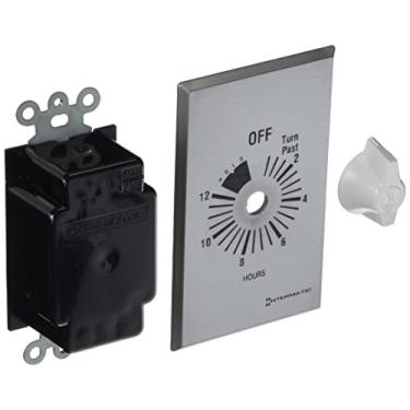 Imagem de Intermatic FF12HHC Temporizador de parede com mola de 12 horas, acabamento em metal escovado