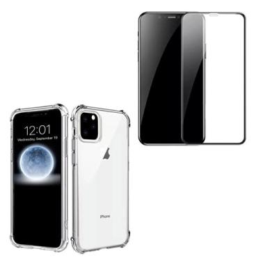 Imagem de Kit Capa Antishock + Película Vidro 3D Compatível iPhone 11 Pro Max 6.5"