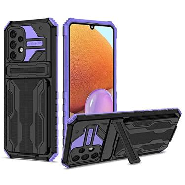 Imagem de Capa de telefone porta-cartão para Samsung A32 A52 A42 A31 A72 A22 A12 5G 4G S20 FE S21 Plus Note 20 Uitra A20S A21S Capa, Roxa, Para Samsung A20S