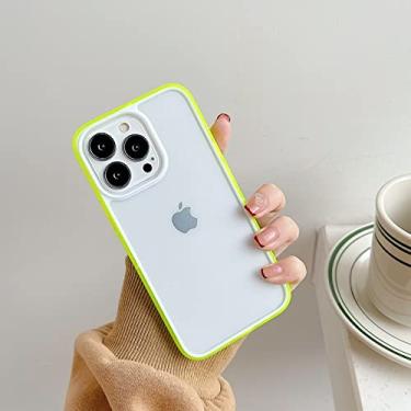 Imagem de Capa transparente de néon colorida à prova de choque para iPhone 13 12 Mini 11 Pro Max X XR XS 7 8 Plus SE2 Silicone Bumper Capa transparente, E, para i7 i8 SE 2020