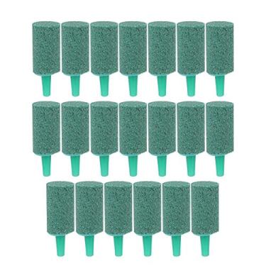 Imagem de 20 PCS Arenito Verde Cilindro de Aqu¨¢rio Pedra de Ar Aera??o de Tanque de Peixes Aerador Difusor Bomba de Oxig¨ºnio de Aqu¨¢rio Aera??o de Pedra de Ar Tanques de Peixes Acess¨®rio de Pedras de Bolhas
