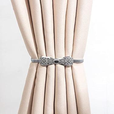 Imagem de Fivela de cortina criativa para gravata fivela de metal esculpida fivela de cortina para decoração de gancho, F