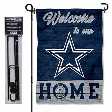 Imagem de WinCraft Dallas Cowboys Bem-vindo à nossa casa jardim bandeira e mastro