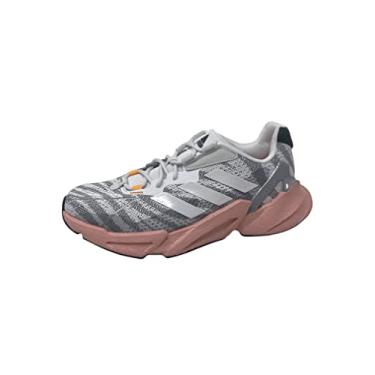 Imagem de adidas Tênis de corrida feminino X9000L4, Calçado branco/rosa, 9.5
