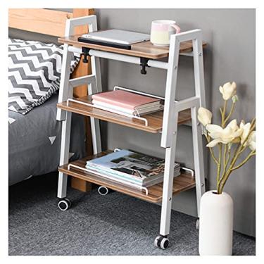 Imagem de Suporte de impressora de 3 andares, suporte de laptop com quatro rodas universais, capacidade para até 50 kg, suporte de impressora de quatro cores para mesa (cor: laranja)