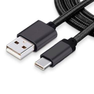 Imagem de Cabo USB 3.1 tipo C Preto Universal Trançado 3 Metros