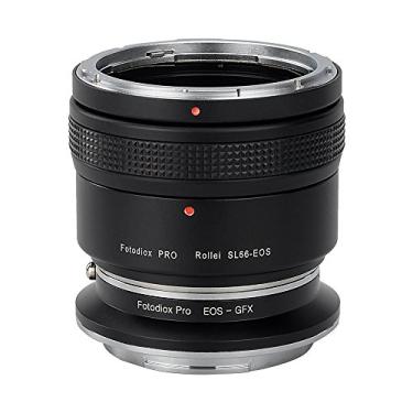 Imagem de Fotodiox Adaptador duplo para montagem de lente Pro Rolleiflex série SL66 e lentes Canon EOS (EF/EF-S) D/SLR para câmera sem espelho de formato médio GFX 50S G-Mount