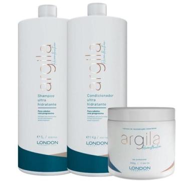 Imagem de Kit London Argila Shampoo +Condicionador 1L+Máscara 500ml