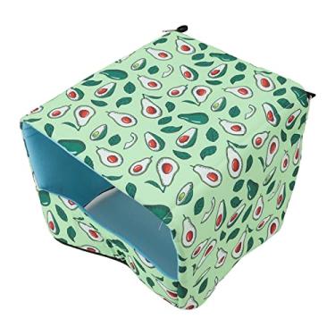 Imagem de GLOGLOW Cama para animais de estimação pequena, material macio hamster sem fundo grande espaço para porquinhos-da-índia 30 x 25 x 19 cm