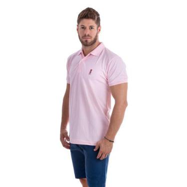 Imagem de Camisa Polo Rosa P.A. Bordado Bordo - Skyfeet