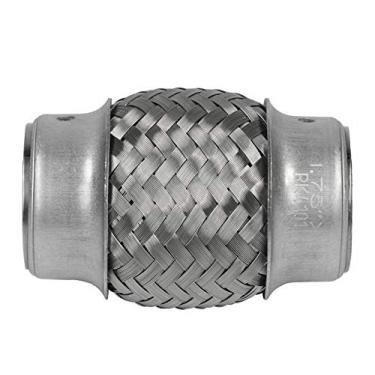 Imagem de RP Remarkable Power, Tubo flexível de escape de entrada de 4,4 cm, tubo flexível de 4 comprimentos, tubo de silenciador tipo universal de trança dupla de aço inoxidável RK7501 peça de reposição