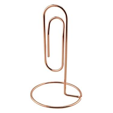 Imagem de HJ Garden 1 peça suporte de notas de estudo de escritório clipe de papel de mesa suporte de notas clipe organizador de notas (ouro rosa)