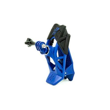Imagem de Dango Design Gripper Mount for GoPro/Osmo/Insta360 | Universal Helmet Clamp Mount for Action Cameras | Dirtbike, Motocross, Enduro, Motorcycle, and ATV Helmets | Bomber Blue