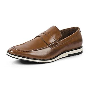 Imagem de Sapato Casual Masculino Loafer Couro Legítimo Italy Reverso - 1104 - Caramelo Tamanho:40;Cor:Marrom