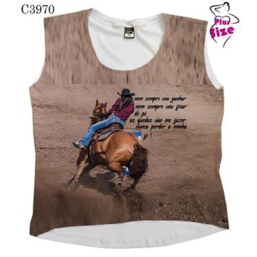 Imagem de Camiseta Feminina Frase Motivação Rodeio Cavalgada C3970 - Boutique De