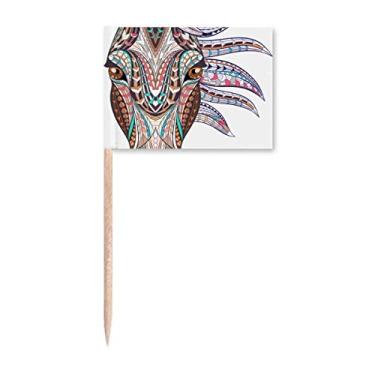 Imagem de Estilo mosaico, design de cavalo, colorido, palito, bandeiras, marcador, decoração de festa