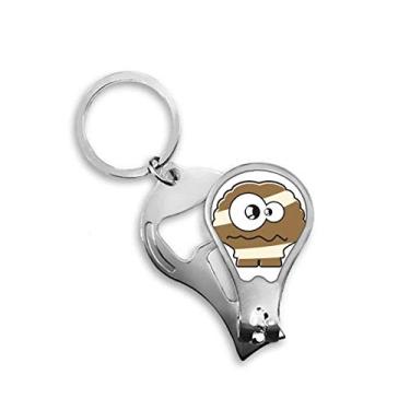 Imagem de Cortador de unhas alienígena marrom universal e alienígena cortador abridor chaveiro tesoura