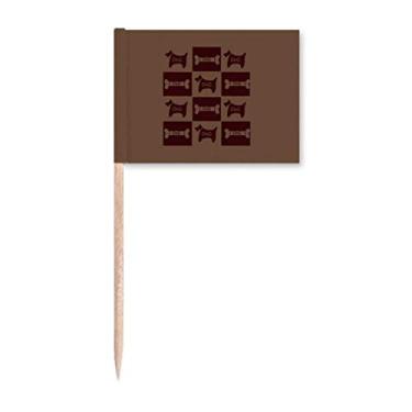 Imagem de Grid Bone Puppy Art Deco Presente Fashion Palito de Dente Bandeira Marcador Topper Decoração de Festa