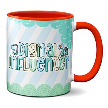 Imagem de Caneca Profissional Influencer Digital Presente Criativo (Vermelha)